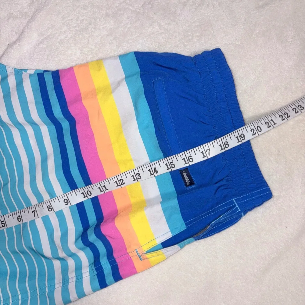 CHUBBIES Swim Trunks Men XXL Blue The Newports Striped 7